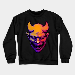 Demon head retro wave Crewneck Sweatshirt